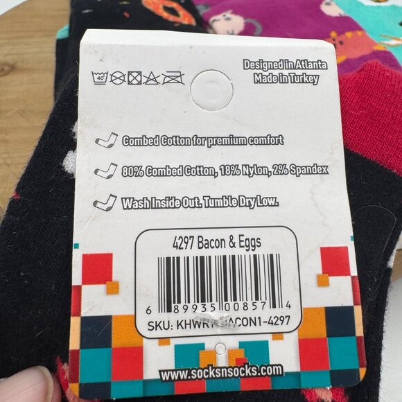 Socks n socks woman’s knee high graphic sushi fatty Cats Donuts bacon and eggs s - Picture 9 of 12